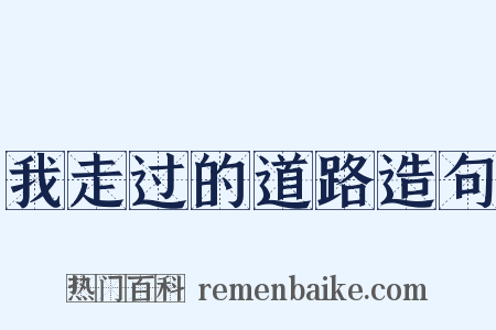 我走过的道路造句是什么意思的图片